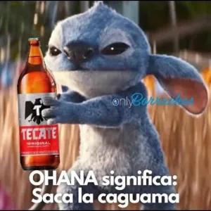 OHANA significa:  Saca la caguama - getsticker.com