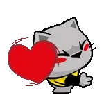 cat grey cartoon
