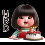 สาวน้อยน่ารักใส่ชุดสีแดงเขียว