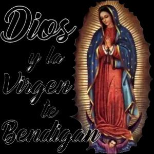 Dios y la Virgen te Bendigan - getsticker.com
