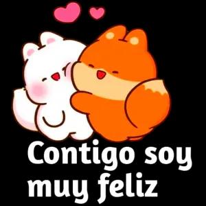 Contigo soy muy feliz - getsticker.com