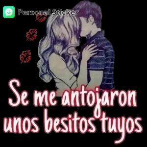 Se me antojaron unos besitos tuyos - getsticker.com