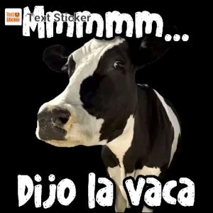 Mmmmm... Dijo la vaca - getsticker.com
