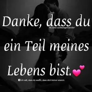Danke, dass du ein Teil meines Lebens bist. - getsticker.com