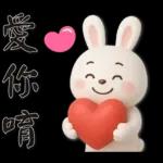 可愛白兔 夏日常實用問候