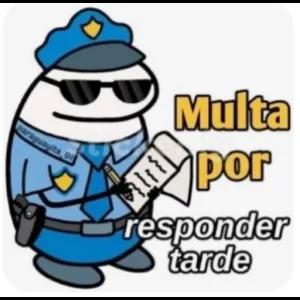 Multa por responder tarde - getsticker.com
