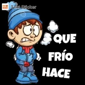QUE FRÍO HACE - getsticker.com
