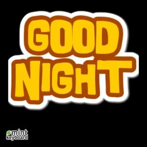 GOOD NIGHT mint keyboard  - getsticker.com