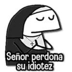 Señor perdona su idiotez