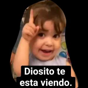 Diosito te esta viendo. - getsticker.com