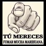 TÚ MERECES FUMAR MUCHA MARIHUANA.