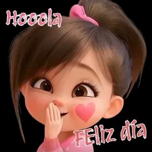 Hoooola Feliz día - getsticker.com