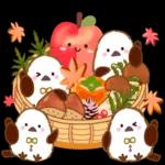 秋天的溫柔長尾山雀問候貼圓