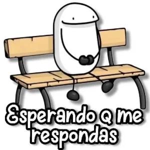 Esperando Q me respondas - getsticker.com