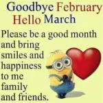bye February hello March 2