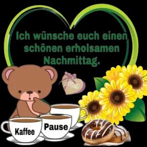 Ich wünsche euch einen schönen erholsamen Nachmittag. Kaffee Mali Pause - getsticker.com
