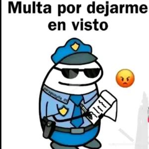 Multa por dejarme en visto - getsticker.com