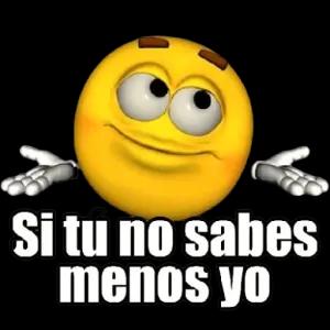 Si tu no sabes menos yo - getsticker.com