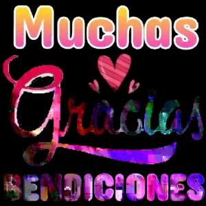 Muchas Gracias BENDICIONES - getsticker.com