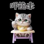 灰色虎斑小奶貓大字大貼圖
