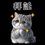灰色虎斑小奶貓大字大貼圖