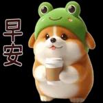 柯基蛙好可愛！