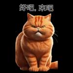 可愛的橘色肥貓!