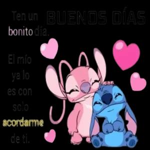 Ten un BUENOS DÍAS bonito día. El mio yalo es con solo acordarme de ti. - getsticker.com