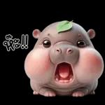 หมูดุ้งฮิปโปตัวกลมใบไม้