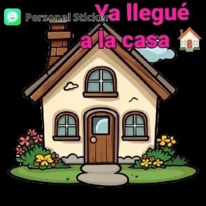Ya llegué a la casa - getsticker.com