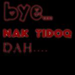 bye...
NAK TIDOQ
DAH.!..