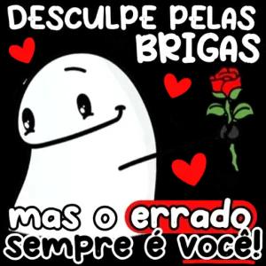 DESCULPE PELAS BRIGAS mas o errado sempre é você! - getsticker.com