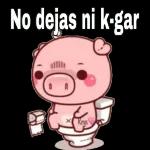 Stickers de cerdo animado