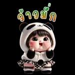 Panda cute girl (Big Stickers)