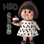 可愛的胖女孩圓點