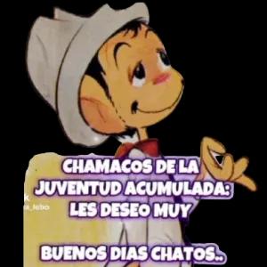 CHAMACAS DE LA JUVENTUD ACUMULADA: LES DESEO MUY BUENOS DIAS CHATOS.. - getsticker.com