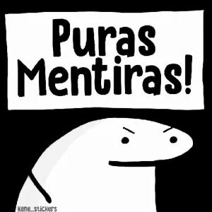 Puras Mentiras! - getsticker.com