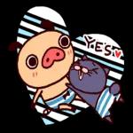 PANPAKA PANTS: Cute Marine Blue