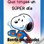 Que tengas un SÚPER día Bonito día, saludos