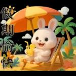 可愛白兔 夏日常實用問候