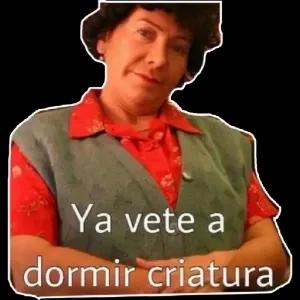 Ya vete a dormir criatura - getsticker.com