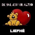 EK SAL JOU VIR ALTYD LIEFHÊ