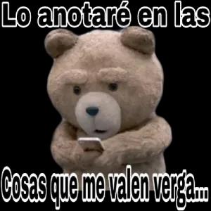 Lo anotaré en las Cosas que me valen verga... - getsticker.com