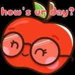 Beautiful apple stickers