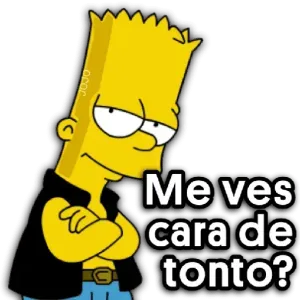 Me ves cara de tonto? - getsticker.com