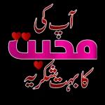 آپ کی محبت کا شکریہ