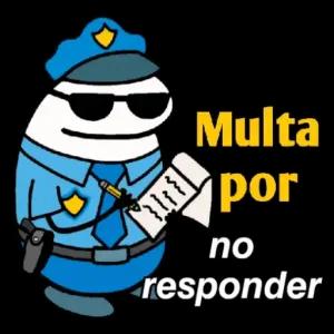 Multa por no responder - getsticker.com