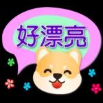可愛柴犬--實用語問候對話框