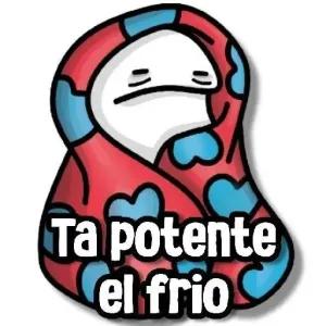 Ta potente el frio - getsticker.com