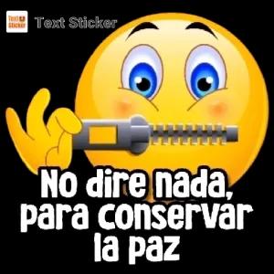 No dire nada, para conservar la paz - getsticker.com